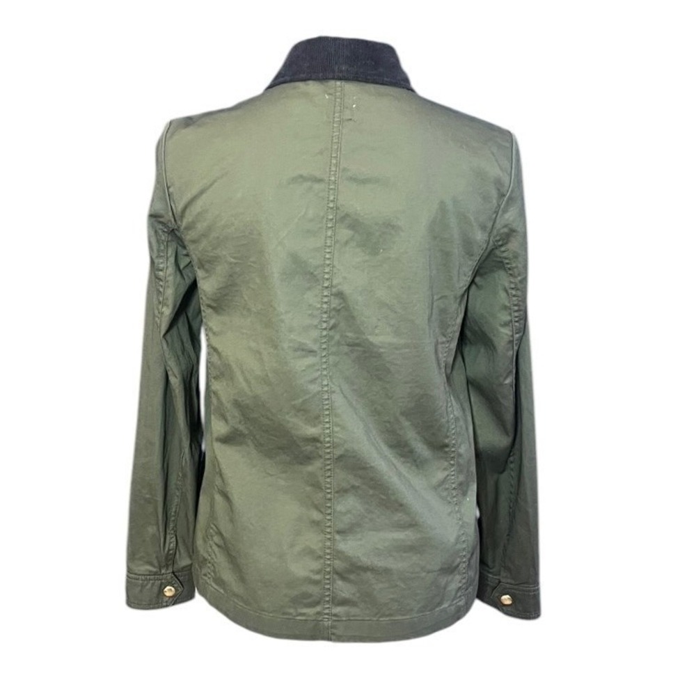 J.Crew Womens Olive Green Cotton Corduroy Collar Field Utility Jacket XS - Picture 4 of 12
